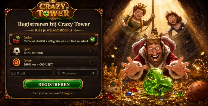 Crazy Tower Casino login banner